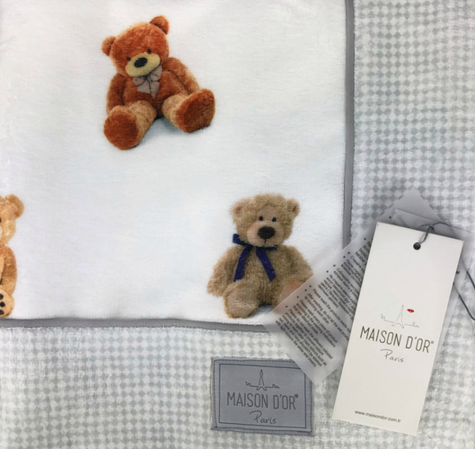 Полотенце Maison D`or Sweety Bears, Белый, 100х150см, 100% Хлопок, Принт, Фирменная упаковка, Турция