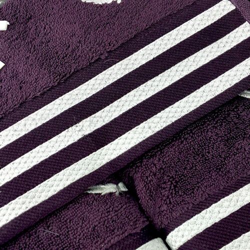 Комплект Полотенец Maison D`or Delon Bordo, Фиолетовый, 100% Хлопок, С вышивкой, Фирменная упаковка, Сет 3шт: 70х140см; 50х100см; 30х50см, Турция