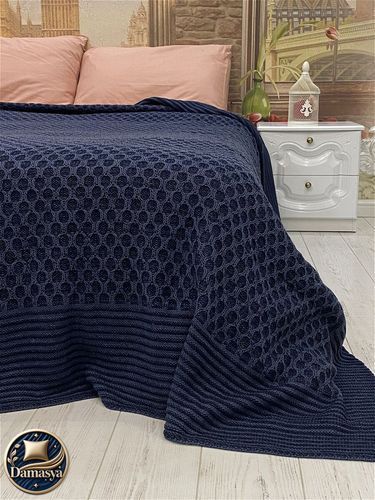 Плед В'язаний Diamond Silvia Blue, без наволочок, 220х240 см