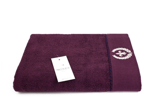 Полотенце Maison D`or Seymour Bordo, Бордовый, 85х150см, Хлопок, Махровый, С вышивкой, Фирменная упаковка, Турция