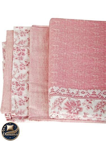 Постільна білизна Maison D`or Loraine Noble Pink, Для жінки, Європейський, На ґудзиках, 200х220 см 1шт;, 240х260 см 1шт;, 50х70 см 4шт;, Сатин, Композиція з квітів, З мереживом, Бавовна 100%, Фірмова упаковка, Туреччина