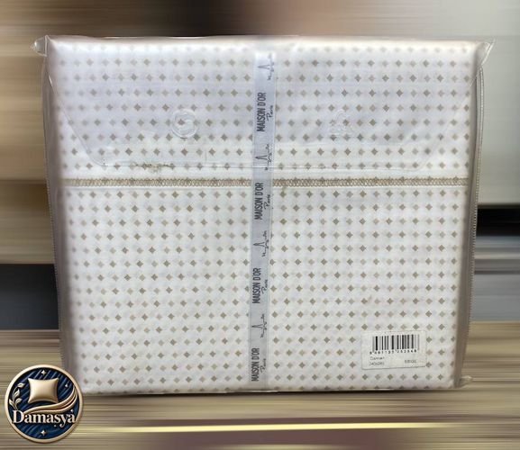 Простынь Maison D`or Daisi Beige, 100% Хлопок, Узоры, Гарантия не распространяется, без резинки, 240х285см