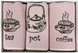 Комплект Рушників Maison D`or Wafer Terry Pink, Рожевий, Вафельне полотно, З вишивкою, Фірмова упаковка, Cет 3 шт. 40х70см, Туреччина
